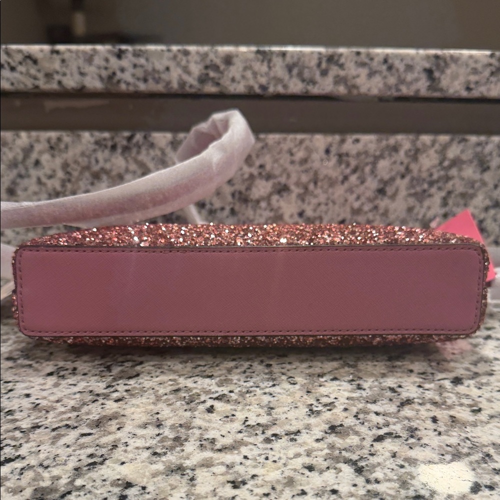 ✨ NWT Kate Spade Greta Court Ramey Crossbody - Dusty Peony & Rose Gold Glitter - Picture 8 of 8